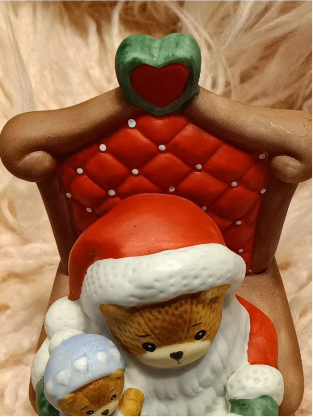 LUCY & ME 1986 Here Comes Santa Claus Music Box Santa List & Child Lucy Rigg